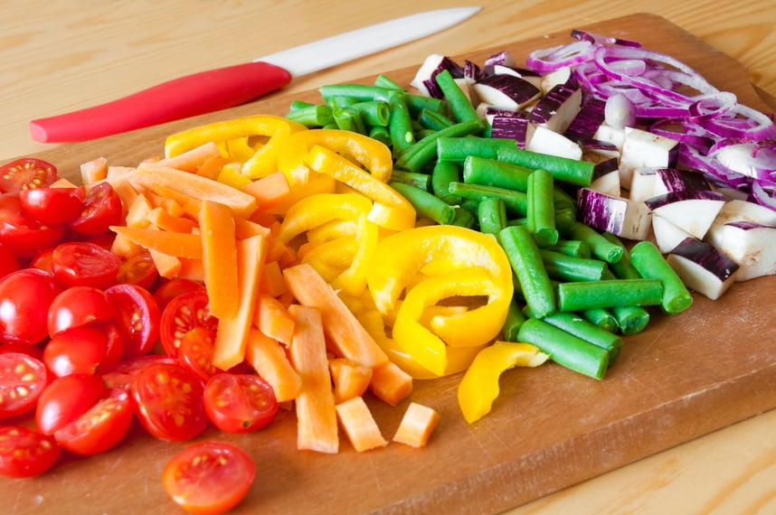 Cut vegetables